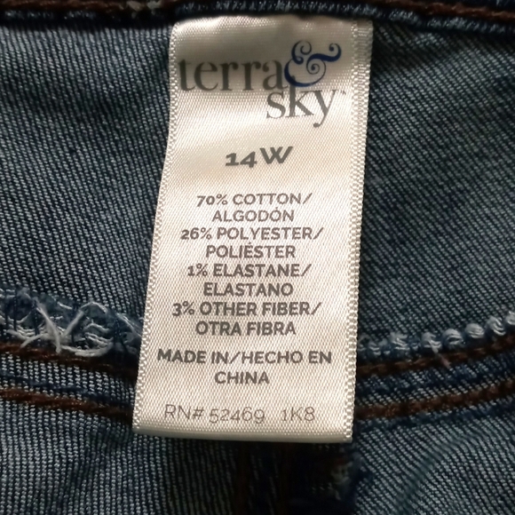 Terra&Sky Classic Blue Women's Jeans Size 14W - Picture 5 of 7